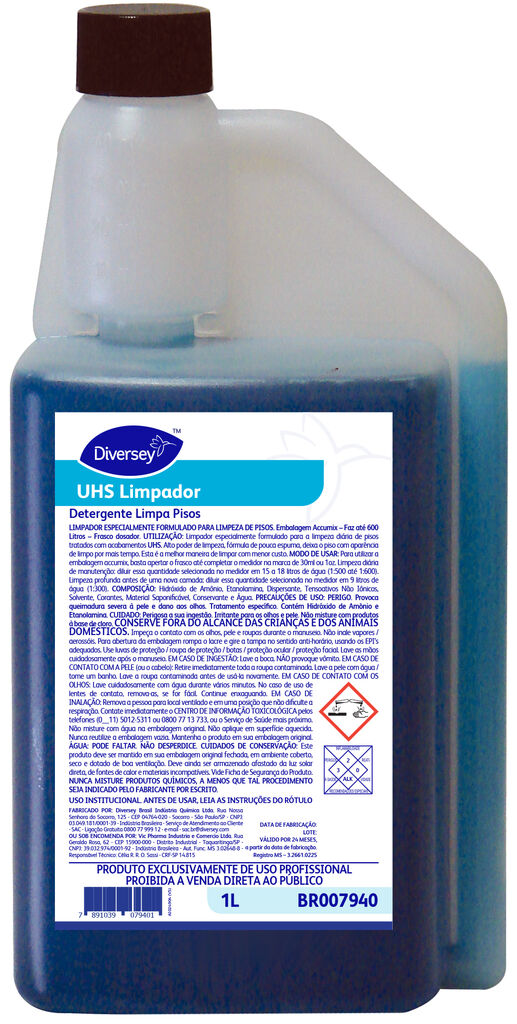 UHS LIMPADOR 6x1L - DETERGENTE LIMPA PISOS
